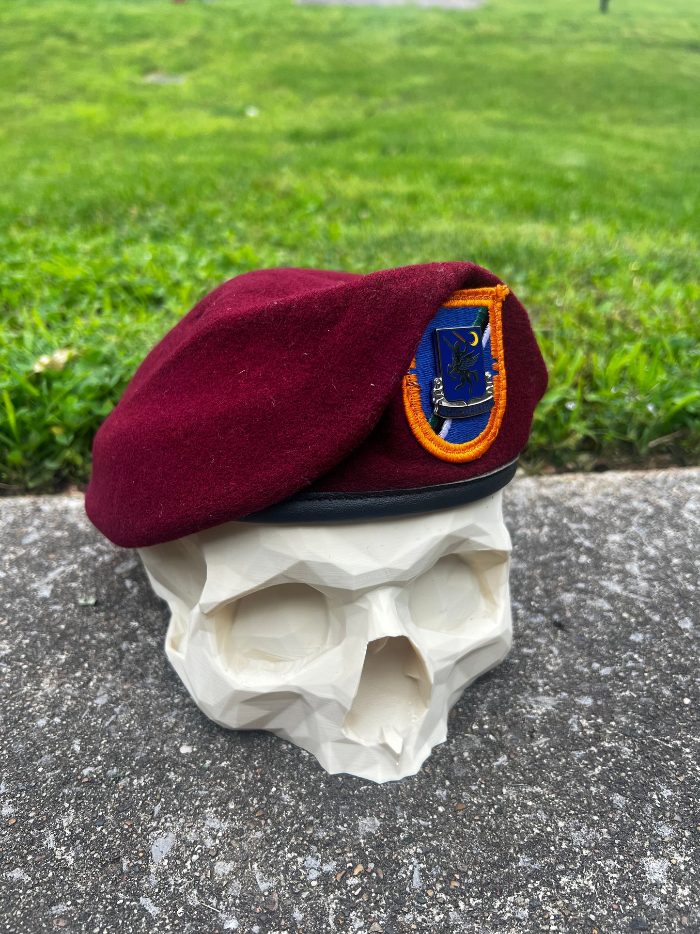 Skull Military Beret Display
